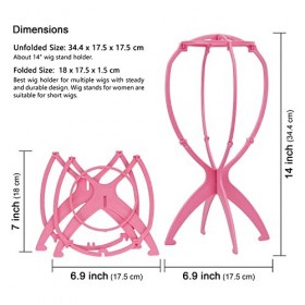 XCZYN Support de perruque Portable pliable tête de perruque pour perruques courtes affichage porte-perruque pliant séchoir de