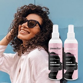 immetee Leave-In Hair Conditioner for Wig, Weave & Braid, Wig Moisturing & Hydrating Detangler Hair Mist, Heat Protectant Spr