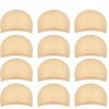 12 Pack Cap de Perruque pour Femmes Et Hommes, chapeaux de perruque en nylon en tissu extensible et mince, taille unique bei