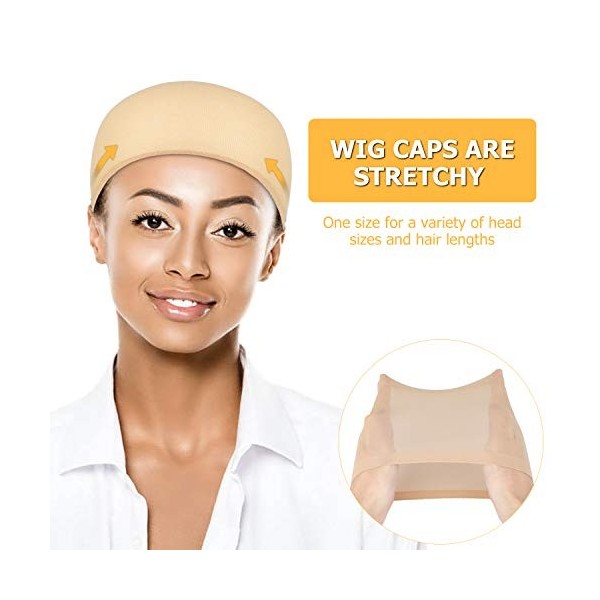 12 Pack Cap de Perruque pour Femmes Et Hommes, chapeaux de perruque en nylon en tissu extensible et mince, taille unique bei