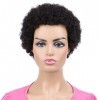 Perruque de cheveux humains afro crépus bouclés pour femme, perruque complète et moelleuse, faite à la machine, coupe Pixie n