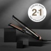 Remington Lisseur et boucleur cheveux 2en1 One Embouts flexibles: lisser, grandes boucles etondulations, céramique tourmalin