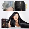 Shampooing Teinture Cheveux Noir 3 en 1, Shampooing Teinture Rapide Hydratant Nourrissant, Shampooing pour Coloration Naturel