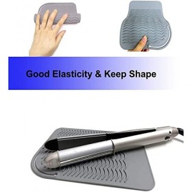 SYXLS Tapis Résistant à la Chaleur Pour Fer à Friser, Tapis en Silicone Résistant à la Chaleur, Pour Fer à Friser, Fer à Liss