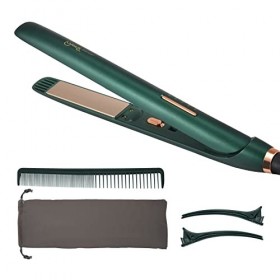 Lisseur Cheveux, Lisseur et Boucleur 2 en 1 Lisseur à Ions NéGatifs, 120-220°C Panneau CéRamique Aux Huiles Essentielles, Cha