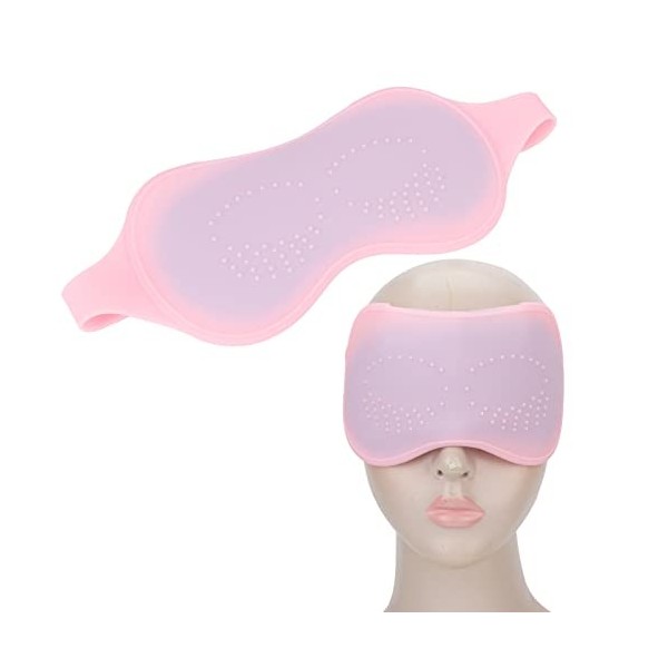 Gel Eye Cooler Pad Anti-Fatigue Lavable Réutilisable Eye Cooler Pad Lumière Réglable Rose 