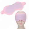 Gel Eye Cooler Pad Anti-Fatigue Lavable Réutilisable Eye Cooler Pad Lumière Réglable Rose 