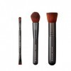 VEGAN LOVE Pack de 3 Pinceaux de Maquillage Multi Task + Small Pointed Face + Jumbo Flat Top