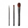 VEGAN LOVE Pack de 3 Pinceaux de Maquillage Thin Line + Eye Definer + Long Pointed Perfector