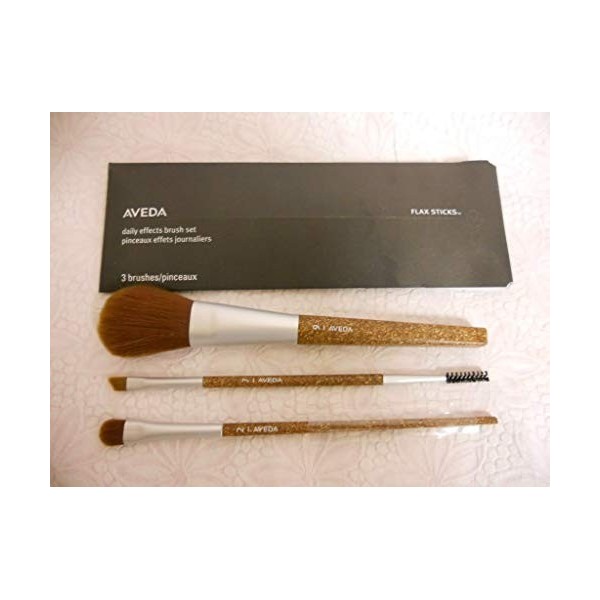 AVEDA Lot de 02 pinceaux à maquillage pour les yeux moyens + 07 sourcils + 09 fard à joues