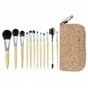 Silk Pro - Kit Maquillage 12 Pinceaux Greenline Ecologique en Trousse