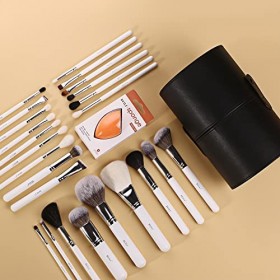 BEILI Pinceaux Maquillages 24 PCS Ensemble de Pinceaux de Maquillage Professionnels Avec Trousse de Seau,Teint Blush Lanti-c