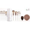 Set de pinceaux de maquillage Luvia, Prime Vegan Pro, 12 pinceaux de maquillage avec rangement pour pinceaux, éponge Blender 