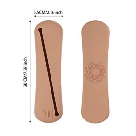 Support de pinceaux de maquillage en silicone - Petit organiseur de voyage portable - Mini trousse de maquillage élégante et 