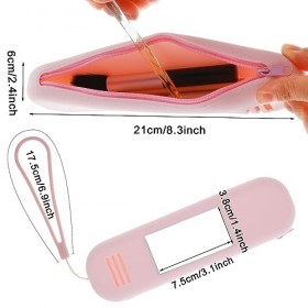 Porte-pinceaux de maquillage en silicone, rose