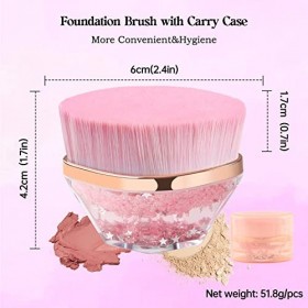 Pinceau de maquillage pour fond de teint Arousar No Trace Kabuki avec poils haute densité ultra doux pour fond de teint liqui