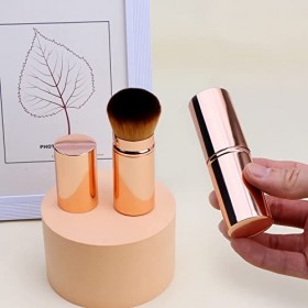 UNIMEIX Pinceaux de maquillage Kabuki rétractables pour fond de teint, pinceau de voyage pour le visage Kabuki pour cosmétiqu