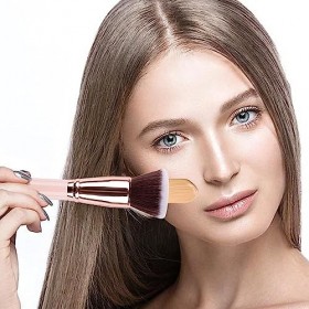 Erinde Pinceau de fond de teint pour maquillage liquide, pinceau de maquillage à dessus plat, pinceau de maquillage dense, pi