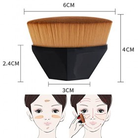 Jaimela Pinceau Fond de Teint [3 Pièces], Pinceau de Maquillage, Pinceau Fond de Teint Flat Top-For, Peut être Utilisé Sur Le