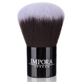 Pinceau de maquillage en poudre Kabuki par Impora London. Appliquer poudres, blush, bronzer, fond de teint, maquillage minéra