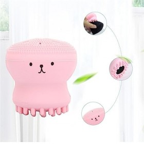 Poejetag Brosse de nettoyage en forme de pieuvre à double tête pour le visage, exfoliant en profondeur, points noirs, soin de