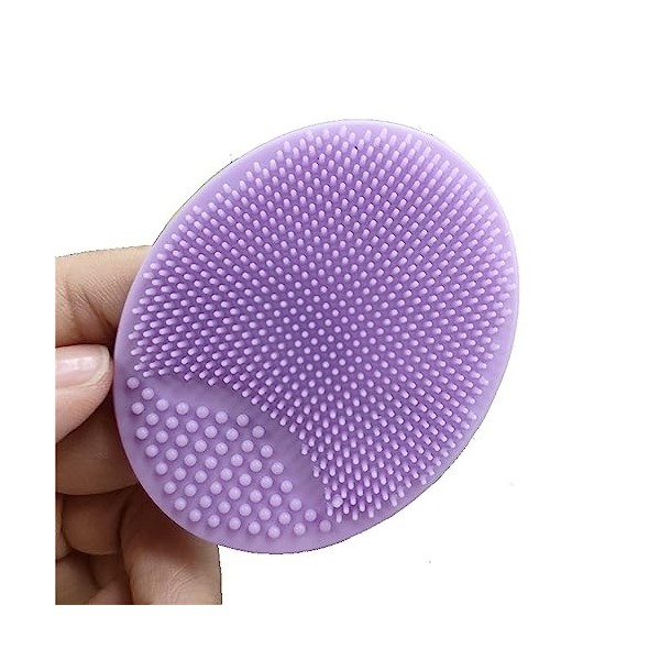 Poejetag Petite brosse de nettoyage du visage en silicone souple pour exfolier les points noirs et les pores de la peau viol