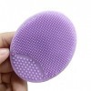 Poejetag Petite brosse de nettoyage du visage en silicone souple pour exfolier les points noirs et les pores de la peau viol