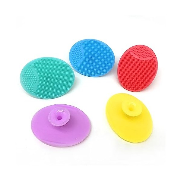 Poejetag Petite brosse de nettoyage du visage en silicone souple pour exfolier les points noirs et les pores de la peau viol