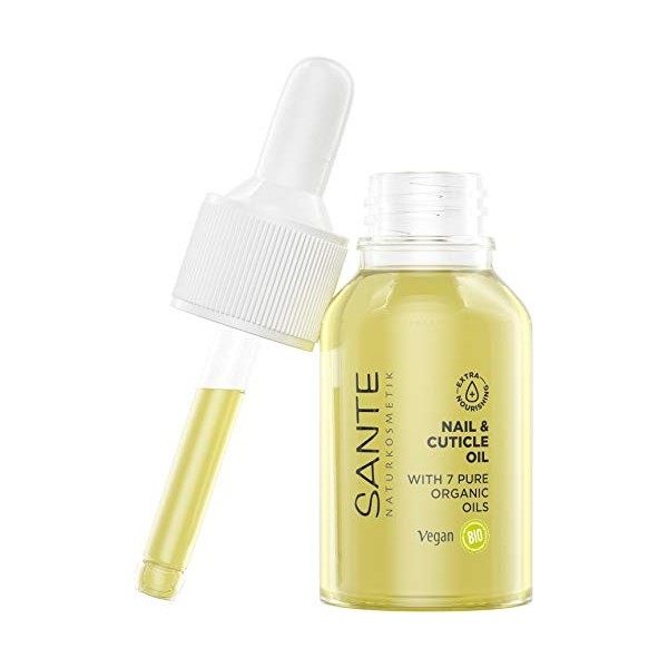 SANTE Naturkosmetik Nail & Cuticle Huile de soin des ongles et cuticules avec des huiles biologiques et de la vitamine E, vég