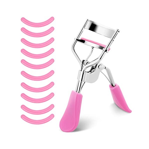 Sibba Recourbe-cils professionnel avec 10 coussinets de rechange en silicone extra pour femmes filles sans pincer ou tirer s