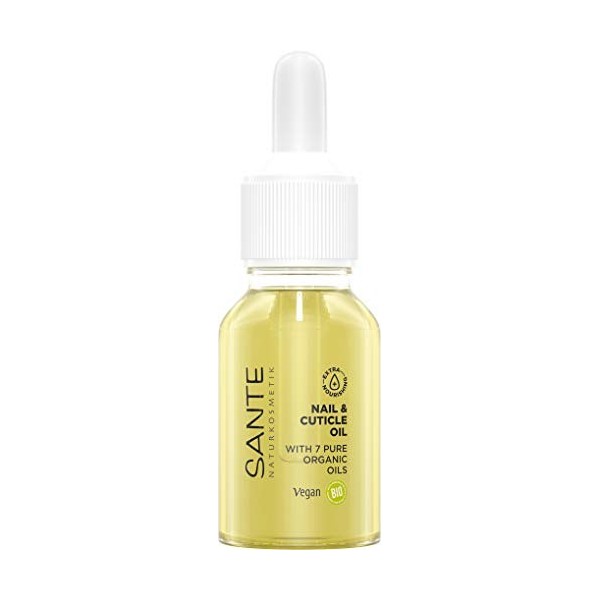 SANTE Naturkosmetik Nail & Cuticle Huile de soin des ongles et cuticules avec des huiles biologiques et de la vitamine E, vég