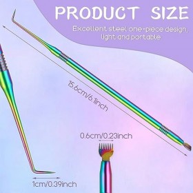 TIESOME Lot de 2 outils de levage de cils 2 en 1 avec peigne de séparation - Séparateur de cils - Séduisant - Électrique - In