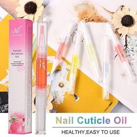 Huile Cuticules Ongles Stylo, Layhou 15Pcs Huiles pour Cuticules Stylo à Huile Revitalisant à la Cuticule Mix Taste Nail Art 