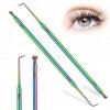 TIESOME Lot de 2 outils de levage de cils 2 en 1 avec peigne de séparation - Séparateur de cils - Séduisant - Électrique - In