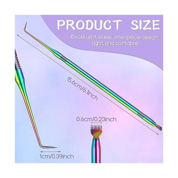 TIESOME Lot de 2 outils de levage de cils 2 en 1 avec peigne de séparation - Séparateur de cils - Séduisant - Électrique - In