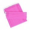 Lot de 100 micro-applicateurs pour cils et maquillage des yeux - Jetables - Rose