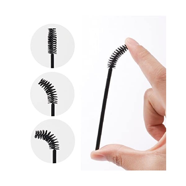 Lot de 50 brosses à mascara jetables pour extensions de cils noir + rose 