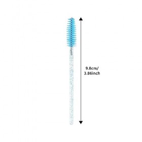 POHOVE Lot de 100 brosses à cils en silicone pour extensions de cils bleu foncé 