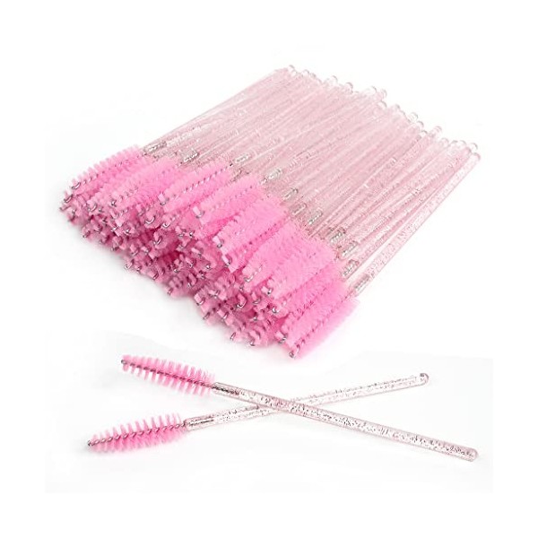 Lot de 60 brosses à cils jetables pour sourcils, mascara, cils, huile de ricin, outils de maquillage