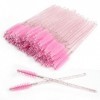 Lot de 60 brosses à cils jetables pour sourcils, mascara, cils, huile de ricin, outils de maquillage