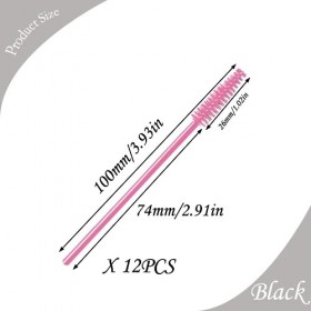 12 Pièces Brosse à Sourcils, Goupillon Cils, Brosses à Cils Jetables, Pinceau Goupillon Applicateur de Mascara, Brosse à Sour