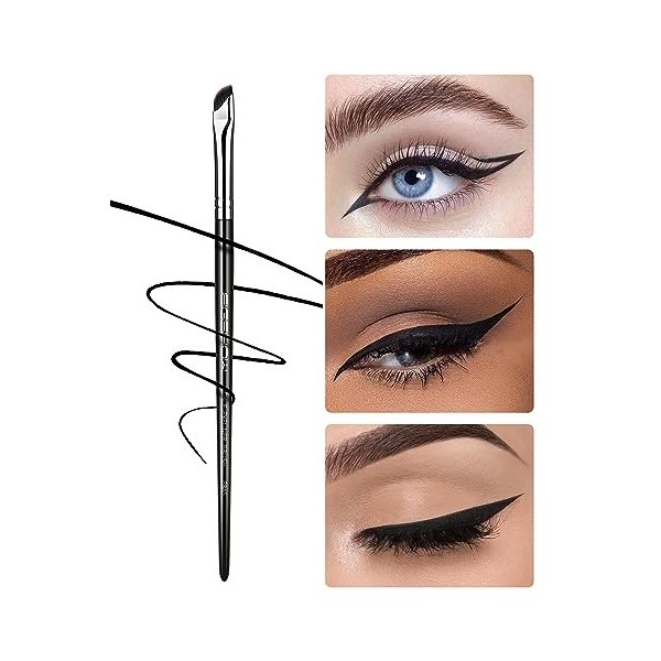 EIGSHOW Pinceau Eyeliner, Pinceau Eyeliner en forme de faucille, pinceau biseauté pour eyeliner en gel, Pinceau Eyeliner de p