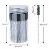 GCQQ 10cm Brosse à Cils en Cristal, 100PCS Baguettes de Mascara, Noir Pinceaux à Cils en Cristal pour Maquillage des Cils des