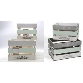 CREARE ITALIA Boîte en bois couleur 2 pièces 27543