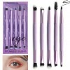 BEASOFEE Lot de pinceaux de maquillage double face pour fard à paupières - Pour estomper les ombres à paupières, eyeliner, so