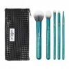 MODA Royal & Langnickel Lot de 6 pinceaux de maquillage craquelés avec pochette – Poudre multi-usages, contour, ombre à paupi