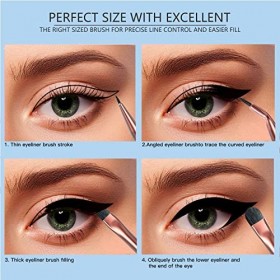 Pinceau eyeliner pour une application précise des lignes définies, de la peinture corporelle ou du visage - Noir