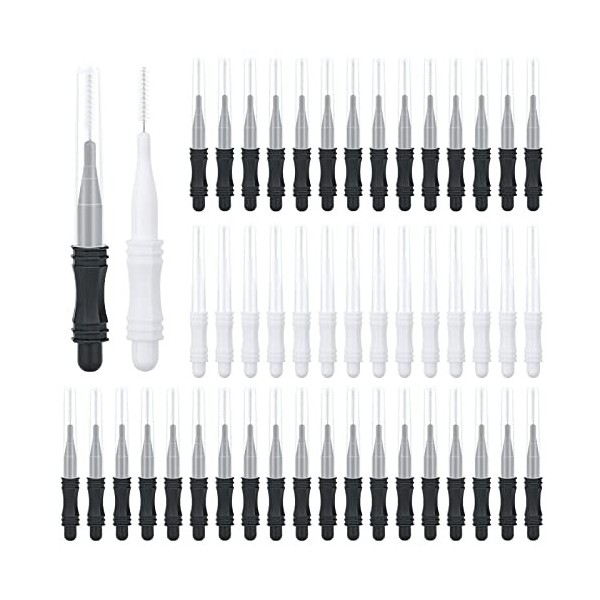 GCQQ Lot de 50 pinceaux de laminage pour sourcils - Micro brosse à sourcils avec capuchon - Réutilisable - Brosse à mascara p