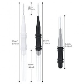 GCQQ Lot de 50 pinceaux de laminage pour sourcils - Micro brosse à sourcils avec capuchon - Réutilisable - Brosse à mascara p