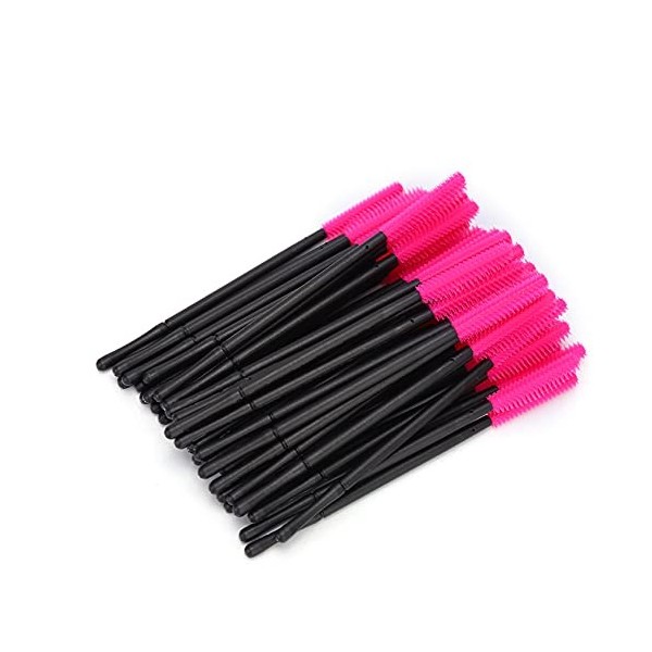 Brosses à Cils en Silicone Baguettes de Mascara 50 Pièces Brosses à Mascara à Cils Jetables Applicateur Outil de beauté de Ma